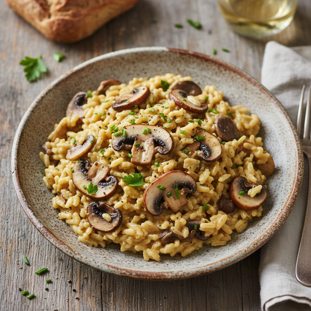 Creamy Vegan Mushroom Risotto