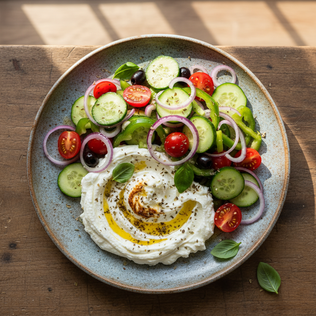 Greek Salad with Whipped Feta