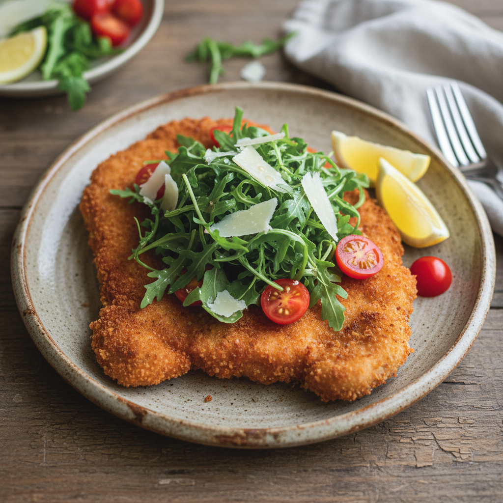 Pork Milanese with Arugula Salad