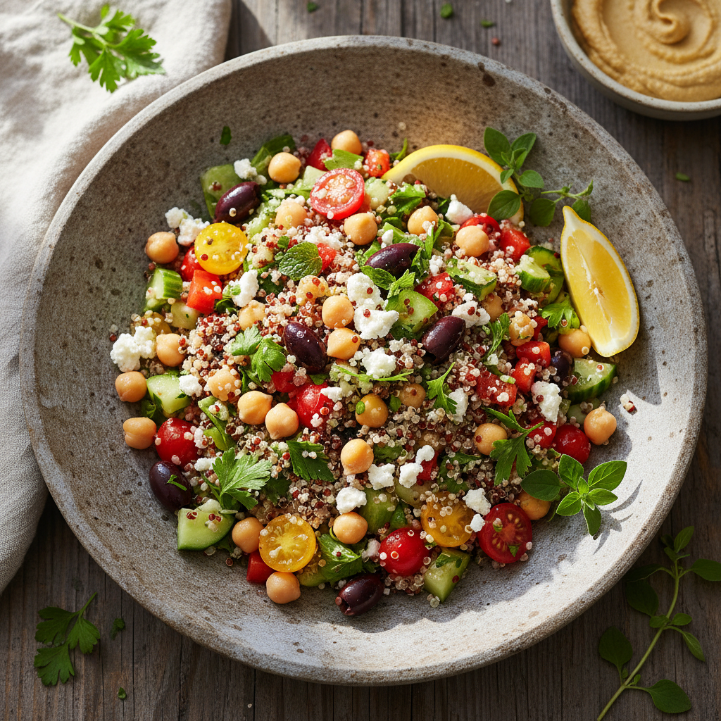 Mediterranean Quinoa Salad with Chickpeas