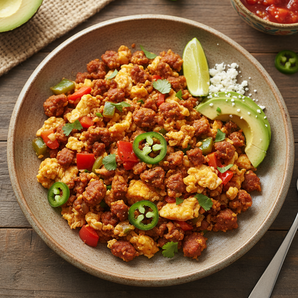 Spicy Chorizo & Egg Scramble