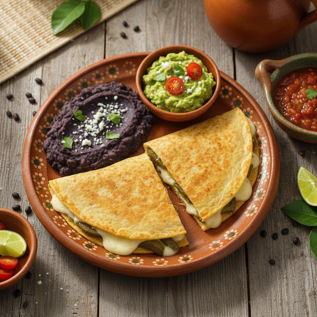Quesadillas with Refried Beans