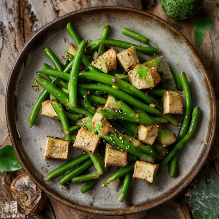 Garlic Green Beans with Tofu