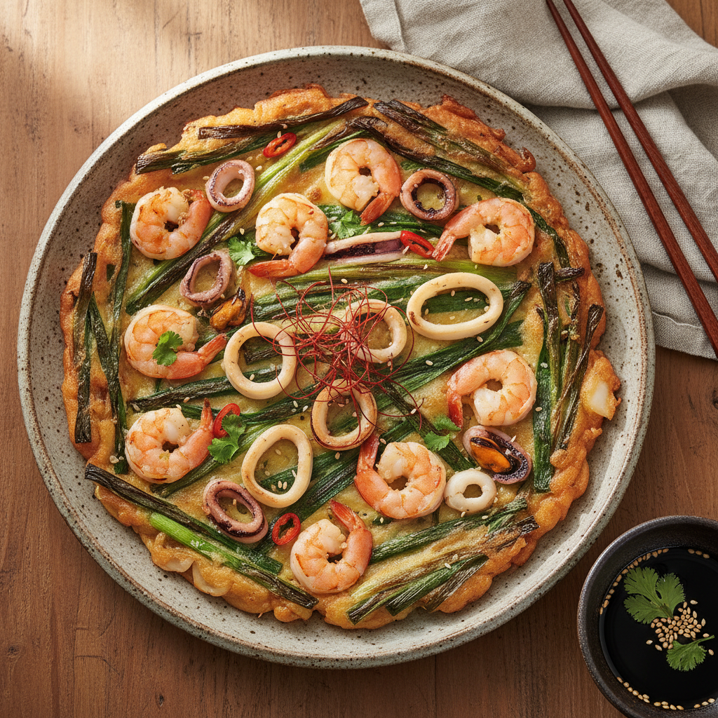 Haemul Pajeon (Seafood Green Onion Pancake)