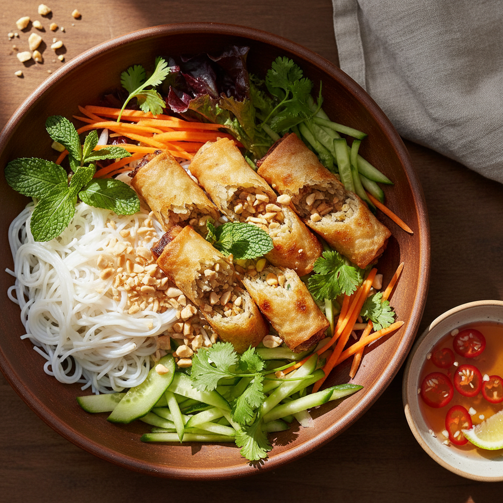 Bún Chả Giò Chay