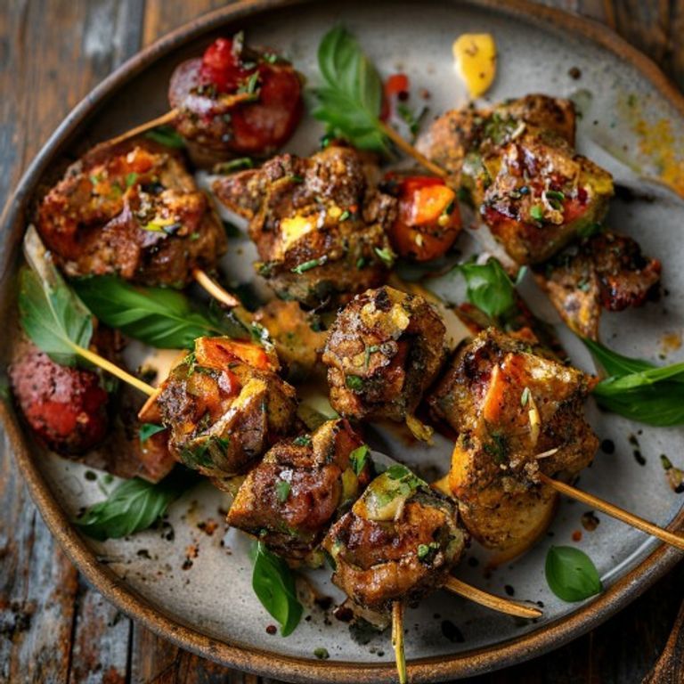 Spiced Beef & Halloumi Kebabs