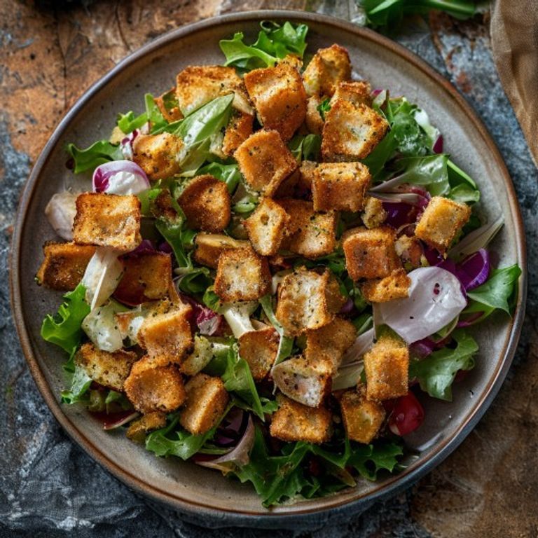 Caesar Salad with Homemade Croutons