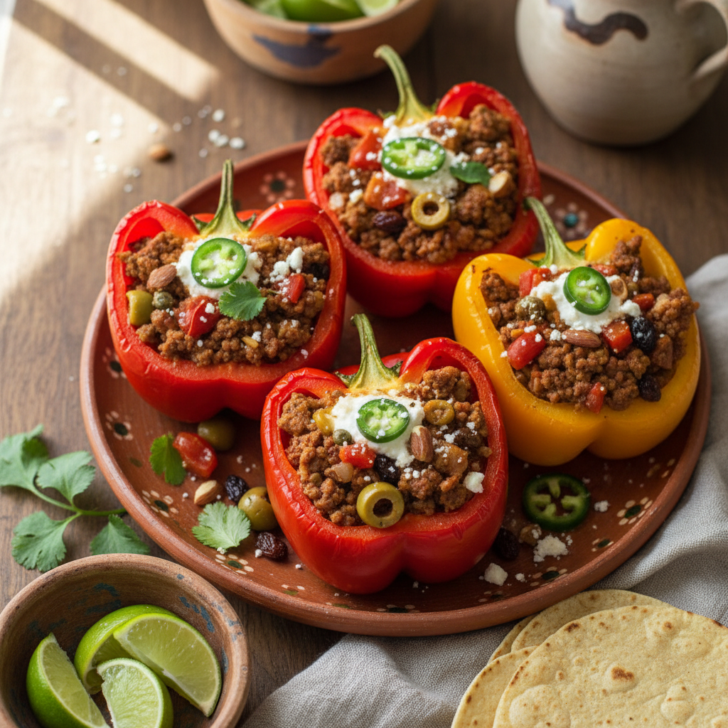 Picadillo Stuffed Bell Peppers